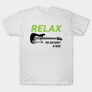 Relax The Guitarist Is Here S-Style Electric Guitar Light Theme T-Shirt